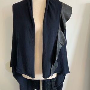 PIER ANTONIO GASPARI Navy Wool,Vest/Wrap